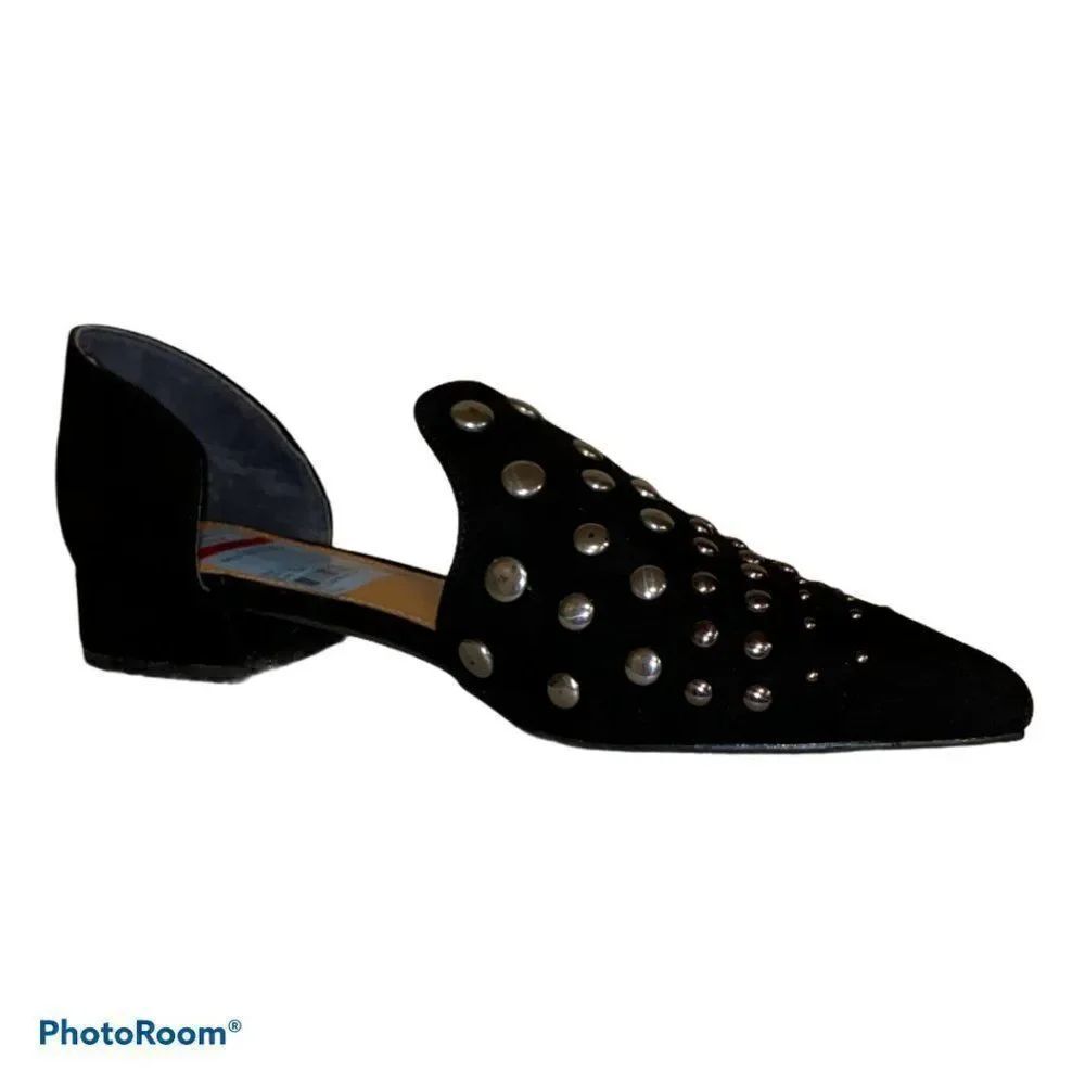 Bar III Faux Suede Studded CANISAF Pointed Dorsays